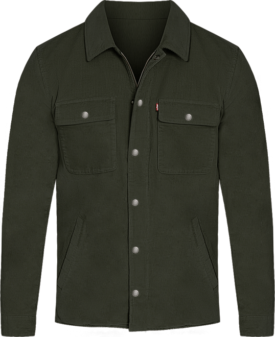 Men's Corduroy Plaid Lining Shirt Jacket