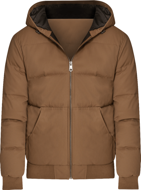 Men's Quilted Bomber with Hood Jacket