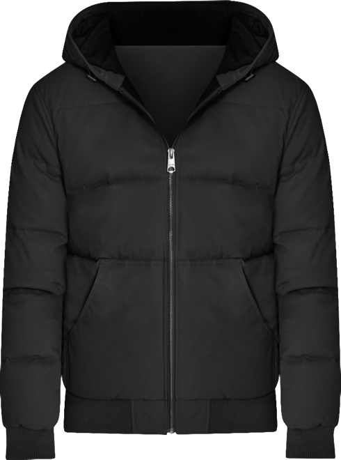 Men's Quilted Bomber with Hood Jacket