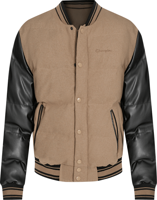 Men's Wool Blend Quilted Puffer Jacket