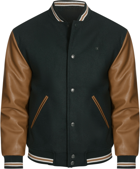 Men's Mixed Media Varsity Jacket