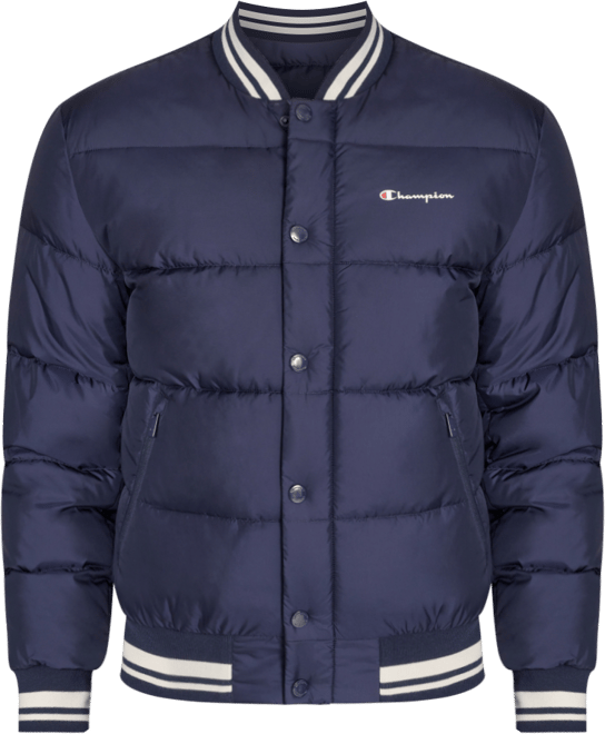 Men's Quilted Varsity Puffer Jacket