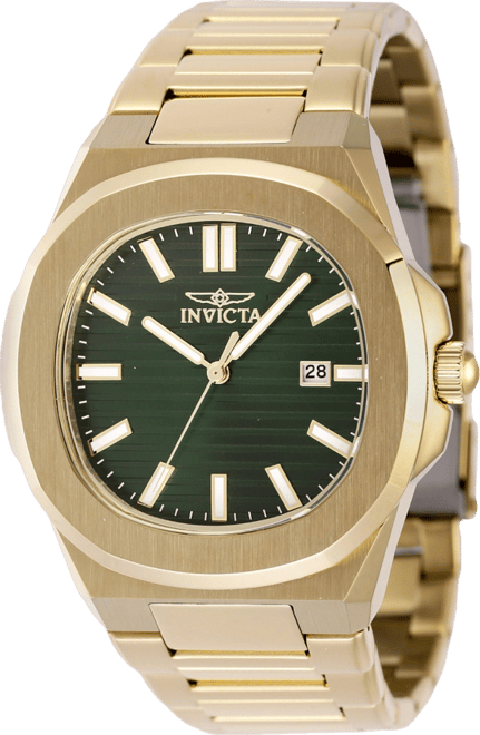 Men's 48518 Speedway Quartz 3 Hand Green Dial Watch