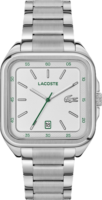 Men's Silver Tone Stainless Steel Bracelet Watch, 39mm