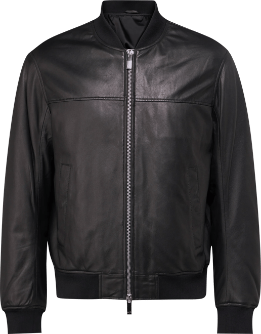 Men's Genuine Leather Bomber Jacket
