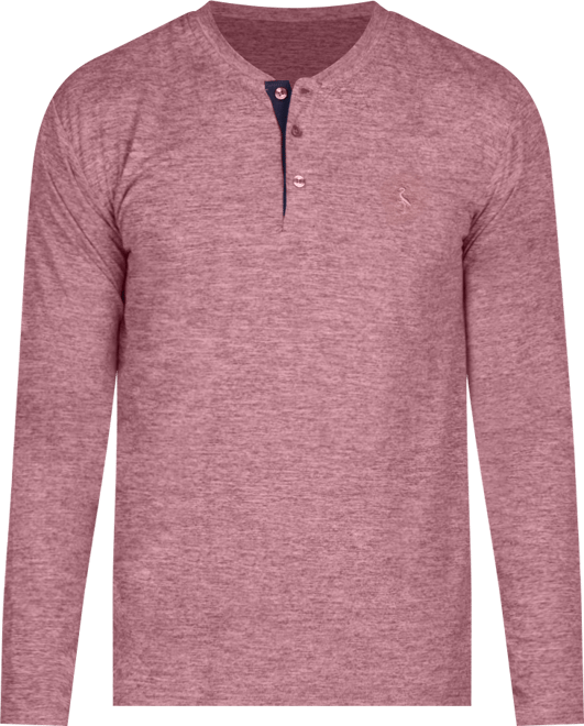 Men's Brushed Melange Super Soft Henley