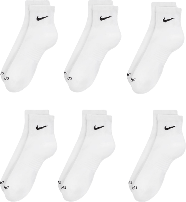 Unisex 6-Pack Dri-fit Ankle Socks