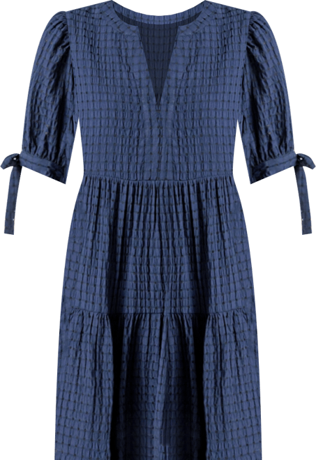 Women's Gingham Tiered Mini Dress