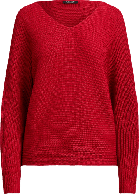 Women's Rib-Knit Dolman-Sleeve Sweater