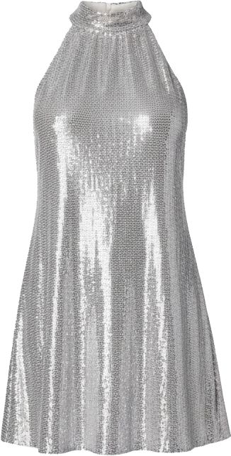 Women's Halter Neck Trapeze Disco Dot Dress