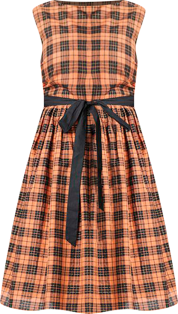 Plus Size Sleeveless Belted Swing Dress