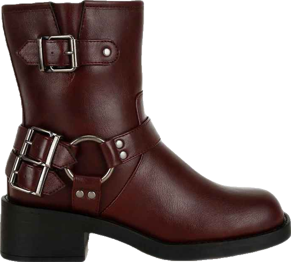 Caribou Harness Detail Biker Boots Women