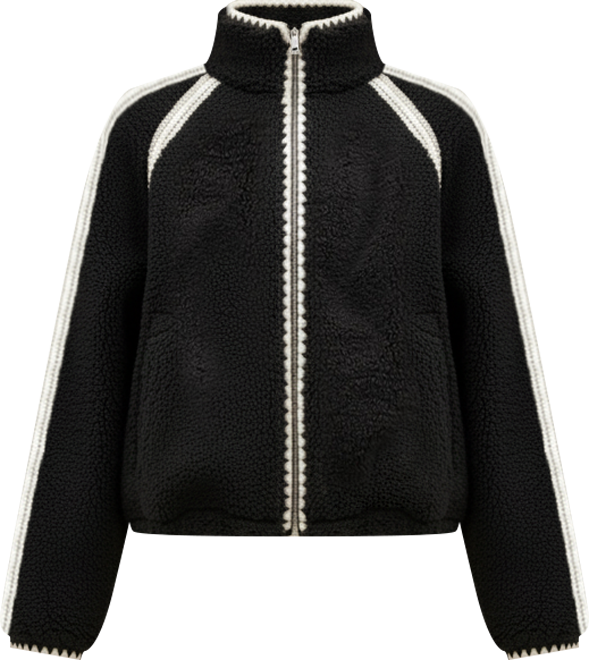 Women's Nikia Crochet Long Sleeve Fluff Jacket