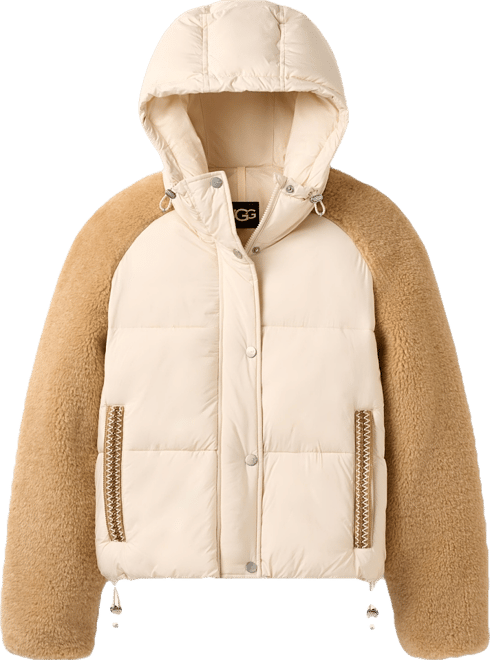 Women's Mykah Braid Trim Raglan Sleeve Puffer Jacket