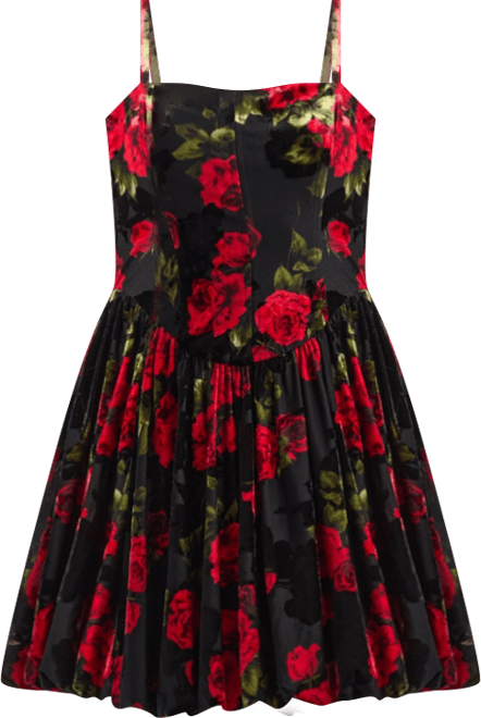 Women's Velvet Burnout Print Mini Dress