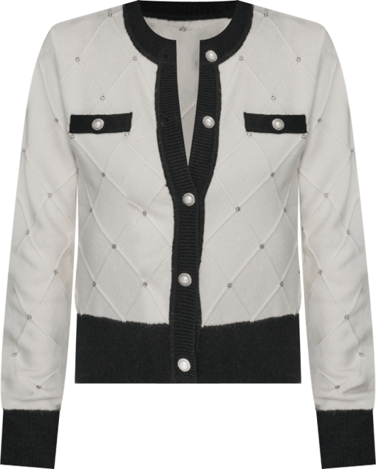 Women's Crew Neck Front-Button Cardigan Sweater