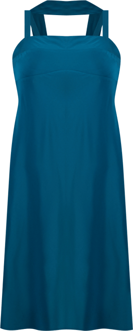 Trendy Plus Size Satin Scarf Midi Dress