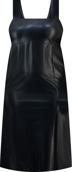 Trendy Plus Size Faux-Leather Midi Dress, Macy's Exclusive