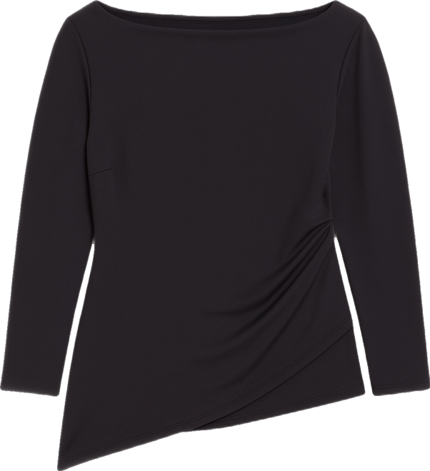 Trendy Plus Size Boat-Neck Asymmetrical Hem Top, Macy's Exclusive