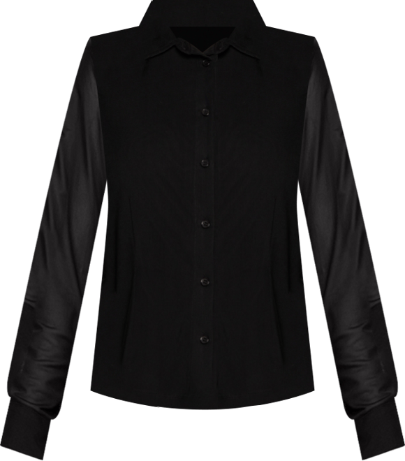 Women's Fitted Mesh Button Down Shirt