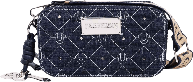 Studded Denim Camera Bag