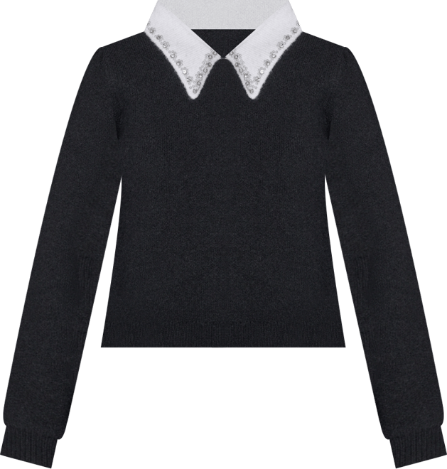 Women's Contrast Collar Sweater