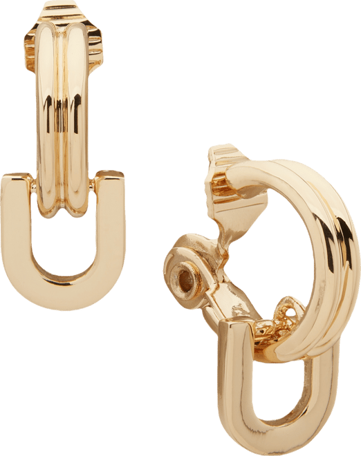 Gold-Tone Hoop and Drop Earrings