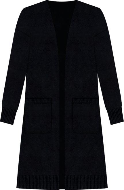 Juniors' Open-Front Patch-Pocket Duster Cardigan