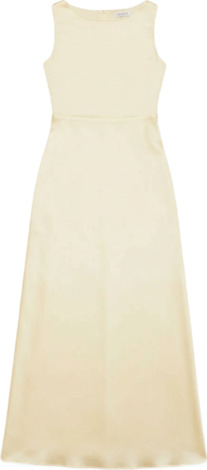 Cowl Back Satin Bridesmaid Dress