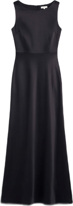 Cowl Back Satin Bridesmaid Dress