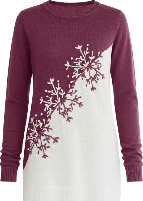 Women's Within Snowflake Jacquard Pullover Sweater