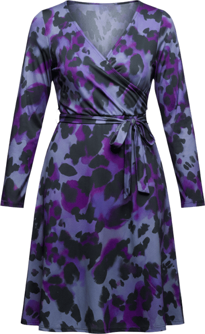 Women's Long Sleeve Wrap Dress