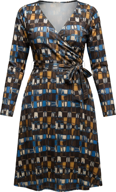 Women's Long Sleeve Wrap Dress