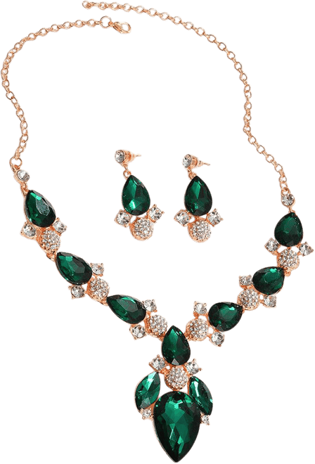 Women's Gold Plated Designer Stone Jewellery Set