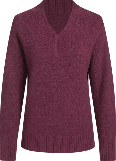 Women's Chunky Boucle Long Sleeves Sweater