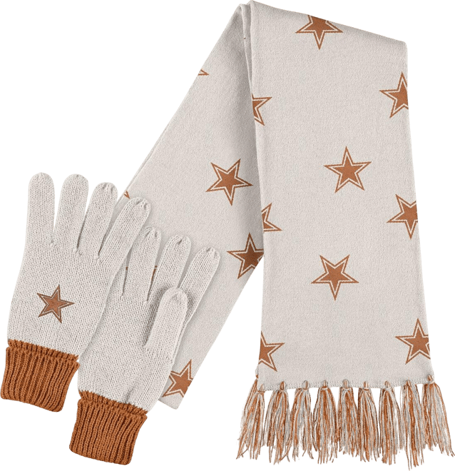 Women's 2-Piece Dallas Cowboys Tonal Scarf and Glove Set