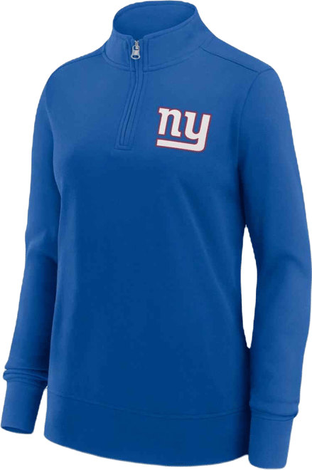 Women's Royal New York Giants Velocity Quarter-Zip Jacket