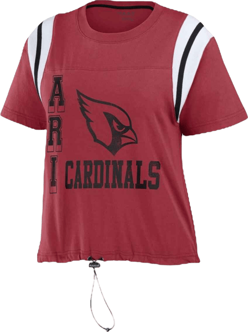 Women's Cardinal Arizona Cardinals Cinched Colorblock T-Shirt