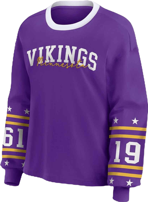Women's Purple Minnesota Vikings Plus Size Sport Long-Sleeve T-Shirt
