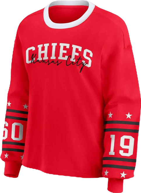 Women's Red Kansas City Chiefs Plus Size Sport Long-Sleeve T-Shirt