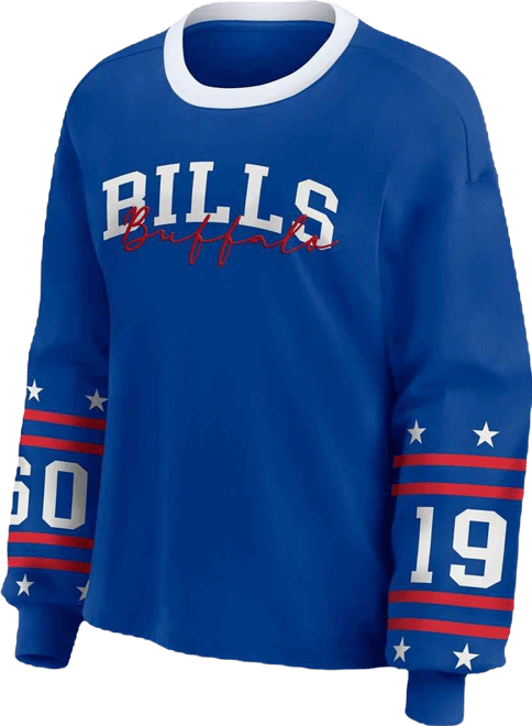 Women's Royal Buffalo Bills Plus Size Sport Long-Sleeve T-Shirt