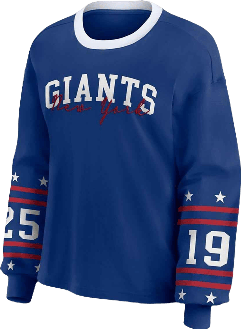 Women's Royal New York Giants Sport Long-Sleeve T-Shirt