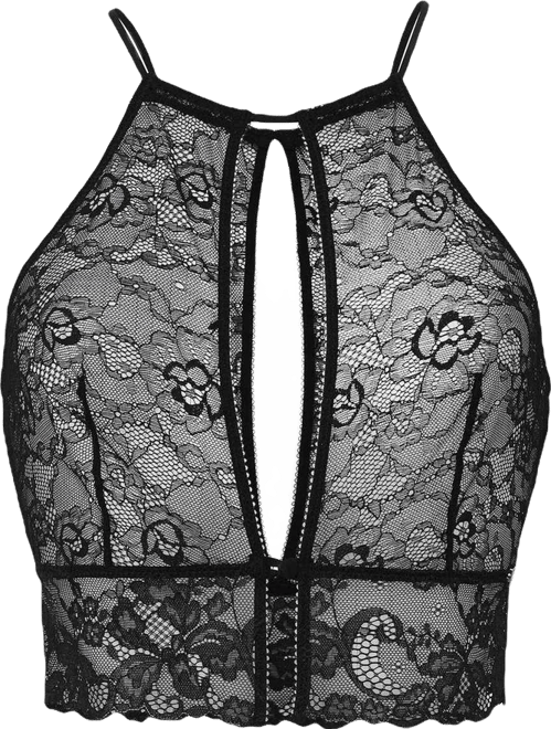 Women's Lace Keyhole Lingerie Top