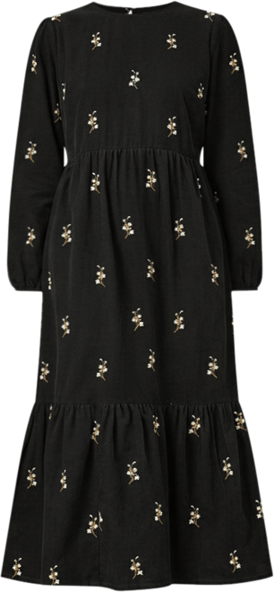 Women's Long Sleeve Midi Floral Dress