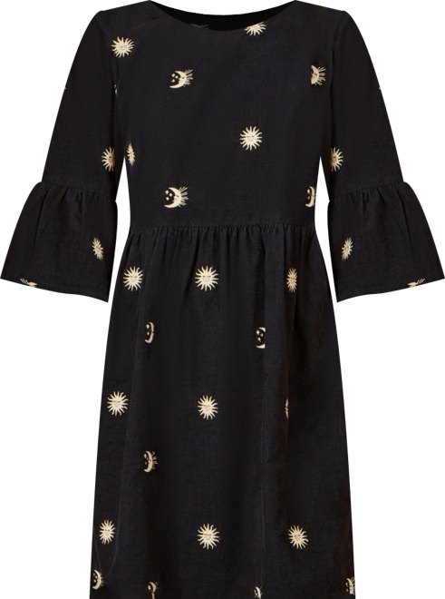 Women's Cosmic Embroidered Cord Mini Dress