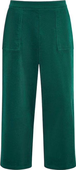 Women's Cord Cropped Wide Leg Pants