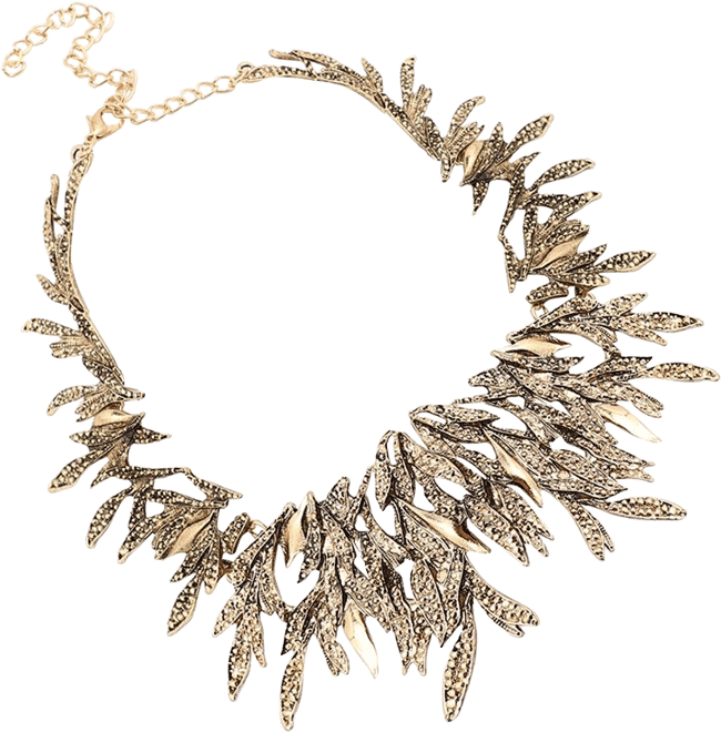 Women's Feather Statement Necklace
