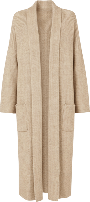 Knitted Maxi Cardigan With Pockets