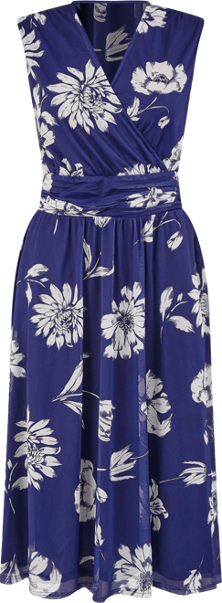 Women's Floral Print Stretch Mesh Dress