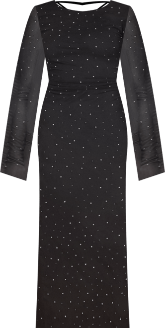 Women's Sparkle Mesh Bodycon Midi Dress